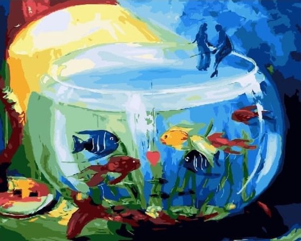 Аквариумная рыбка в живописи