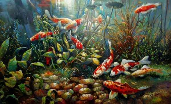 Аквариумная рыбка в живописи
