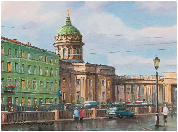Казанский собор картина маслом