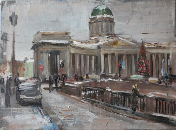 Казанский собор картина маслом