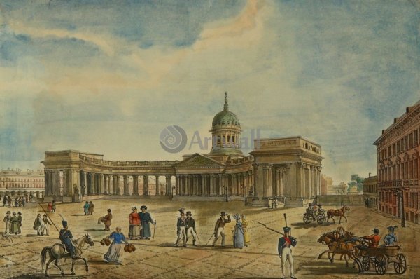 Вид Казанского собора в Петербурге Алексеев ф я 1811 г