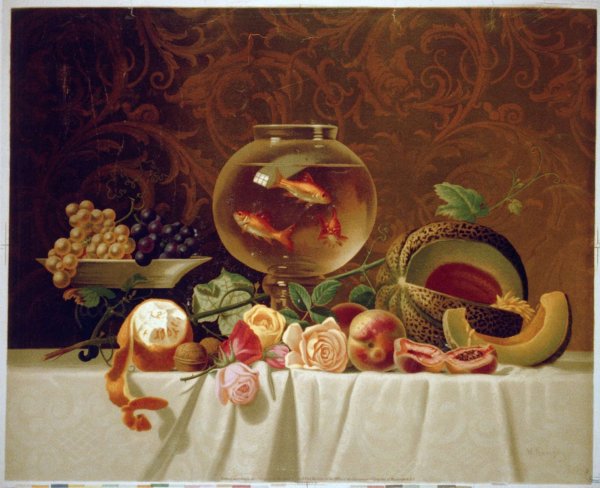 Живопись рыбки в аквариуме