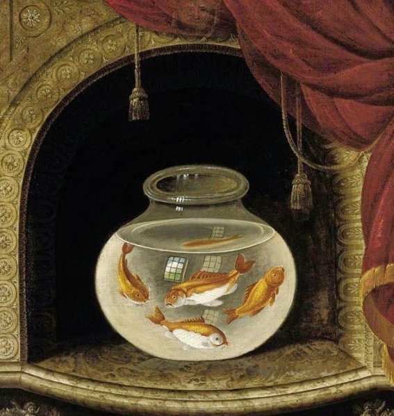 Живопись рыбки в аквариуме