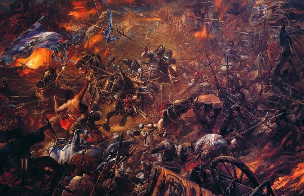 Батальные картины китайский художник Wang Kewei.