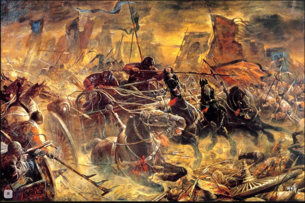 Батальные картины китайский художник Wang Kewei.