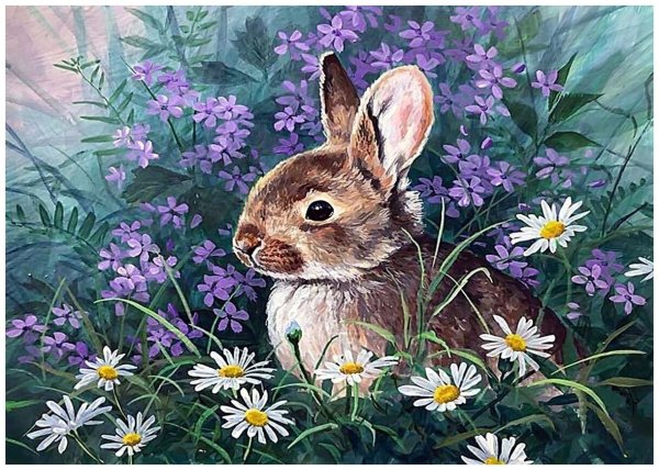 Кролик в ромашках