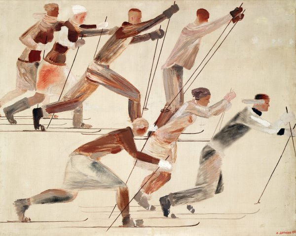 Александр Дейнека "лыжники", 1926