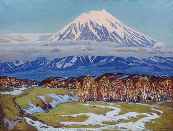 Картины художников пейзажистов Камчатки Ключевская