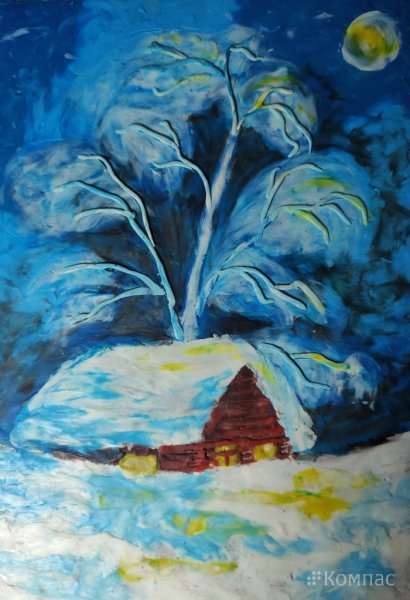 Пластилинография Зимушка зима