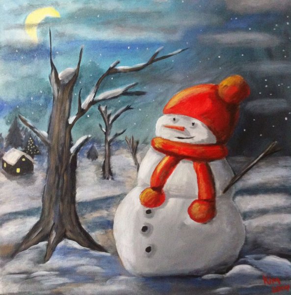 Картина из пластилина новый год