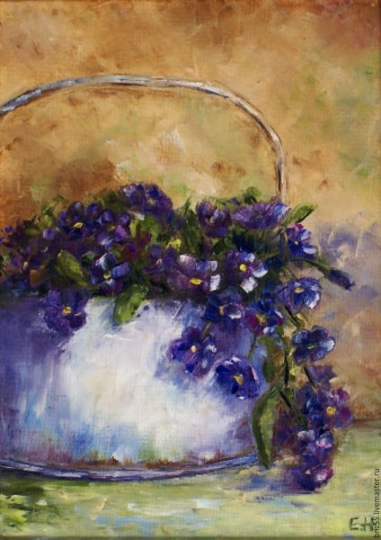 Узамбарская фиалка в живописи