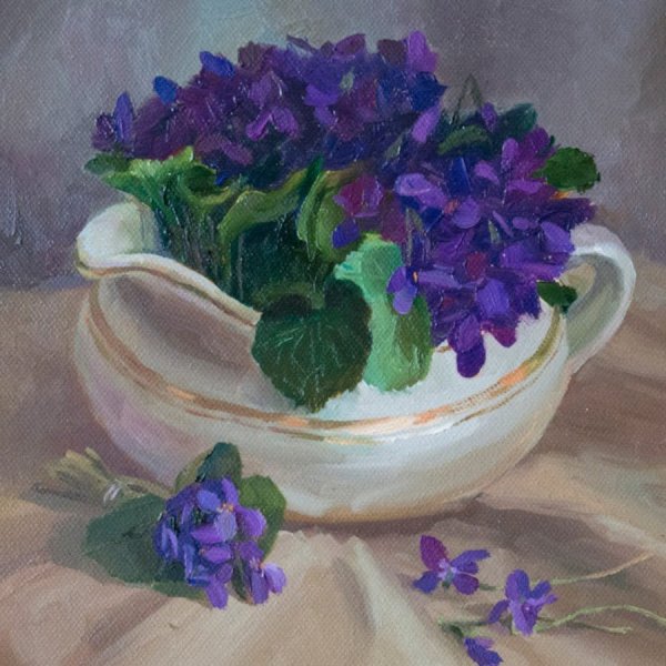 Лесные фиалки в живописи