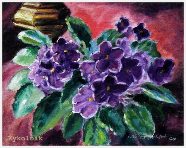 Узамбарская фиалка в живописи