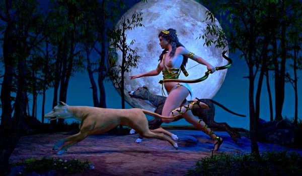 Диана богиня охоты арт