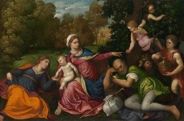 Мадонна с младенцем и святыми Антонием Падуанским и роком