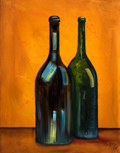 Бутылка живопись