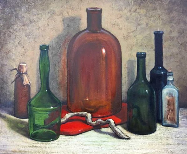 Бутылка живопись