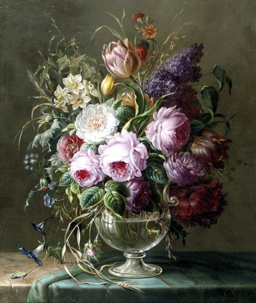 Давид Эмиль Жозеф картины натюрморт