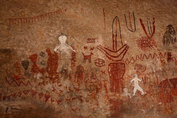 Наскальная живопись Сьерра де Сан Франциско фото в Мексике