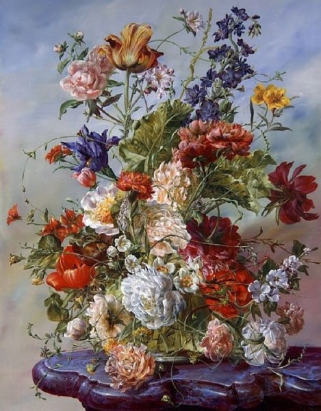 Хуан де Арельяно натюрморт с цветами