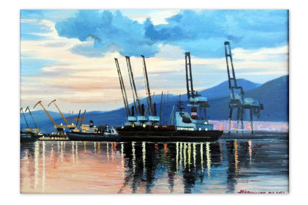 Морвокзал Новороссийск живопись