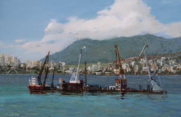 Картина порт Новороссийск