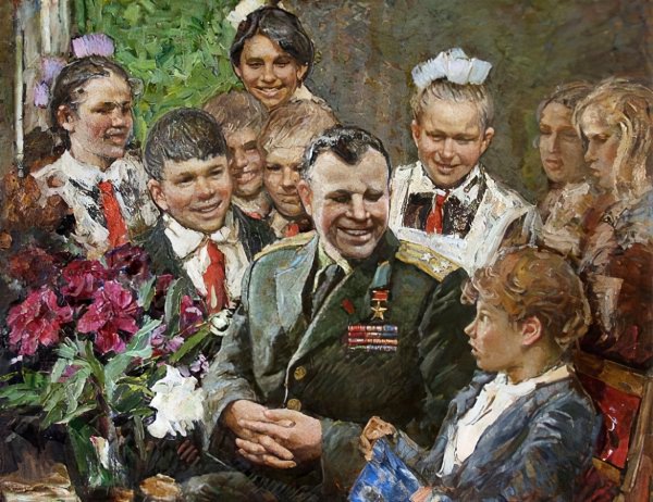 Юрий Гагарин в живописи