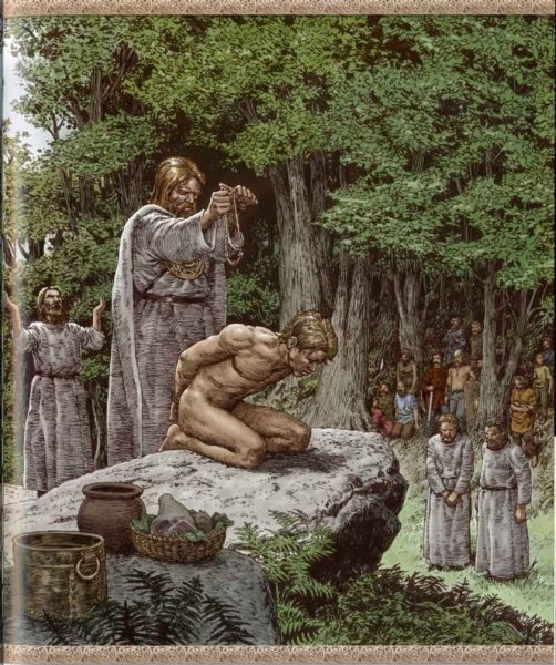 Кельтские друиды жертвоприношения