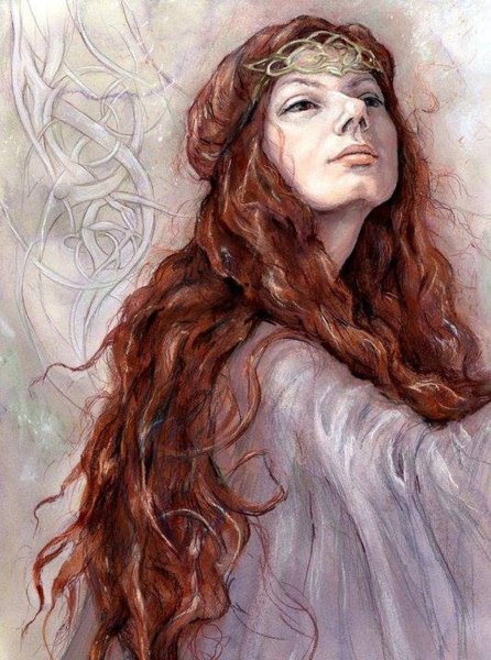 Кельтская девушка живопись