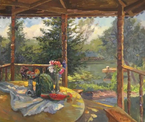 Поленов на веранде