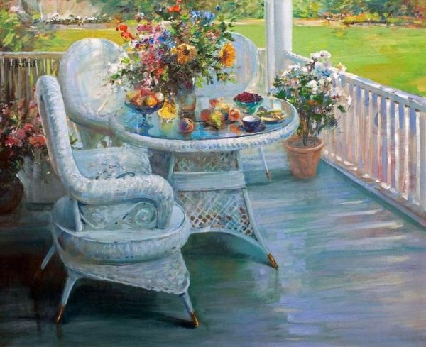 Живопись Kevin liand, веранда