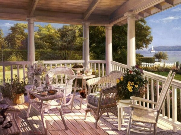 Терраса иллюстрация