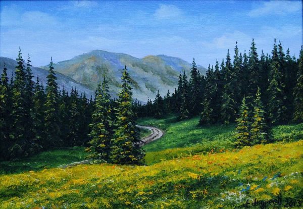 Предгорья Карпат картина