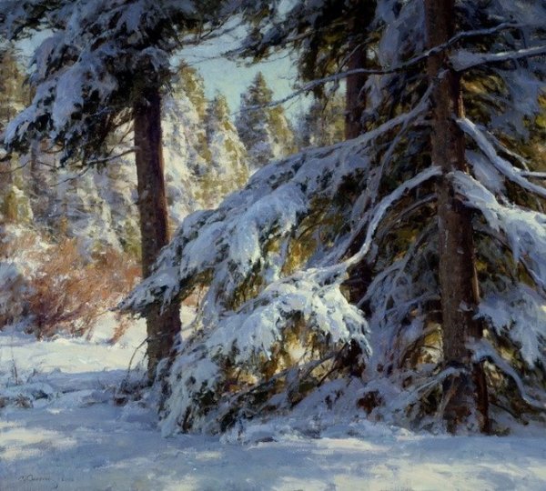 Художник Clyde Aspevig зима