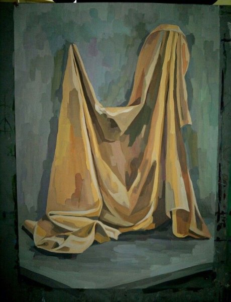 Академическая живопись акварель драпировка