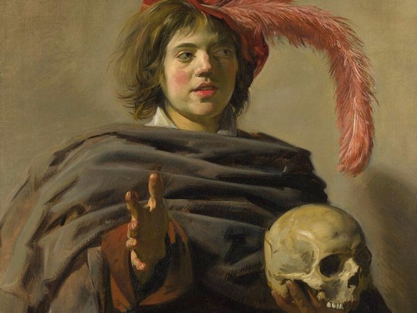 Франс Халс young man with a Skull