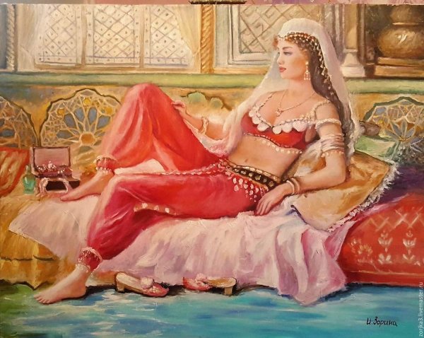 Турецкий Султан и наложницы