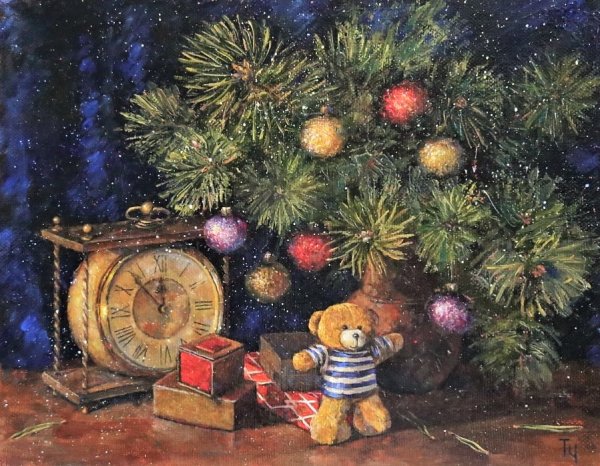 Новогодние картины маслом