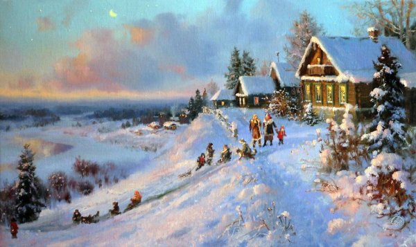 Художник Евгений Лоскутов зима