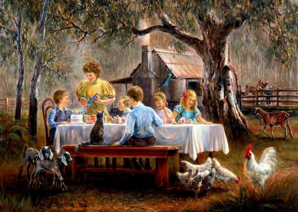 Русская семья живопись