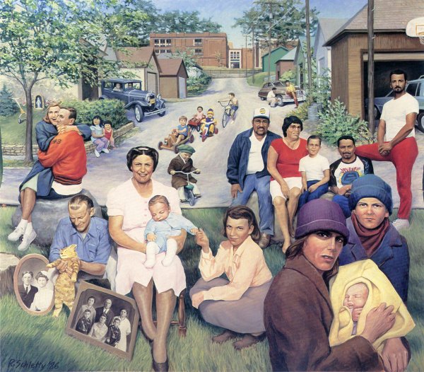 Картина большой семьи