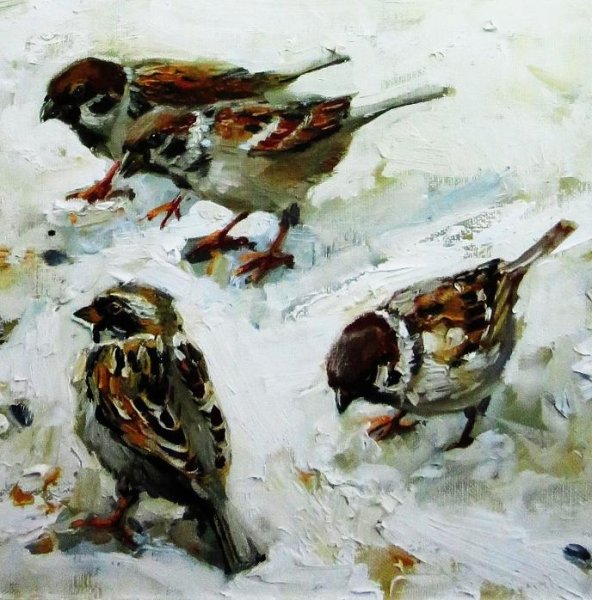 Художник Комаревцев Воробей