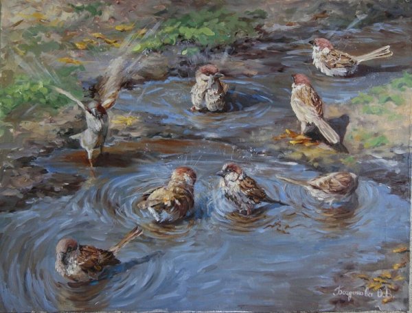 Художник Комаревцев Воробей