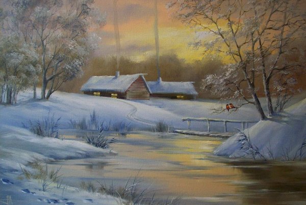 Зимняя река Ольга Базанова