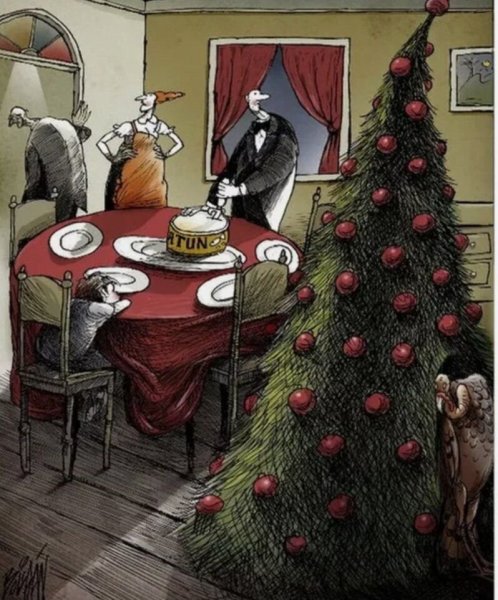 Рождественские карикатуры