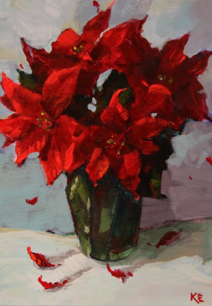 Натюрморт с пуансетией