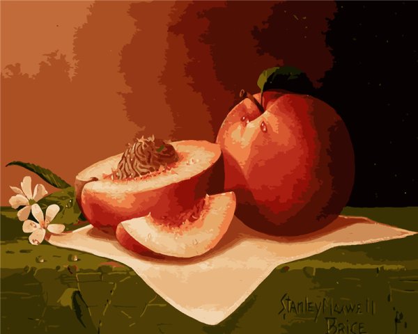 Персики акрилом