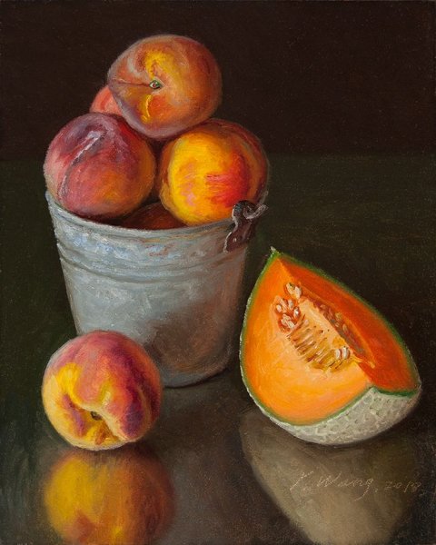 Натюрморт с персиком