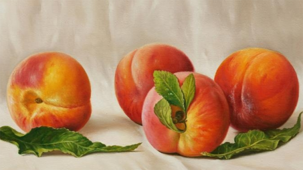 Персики живопись