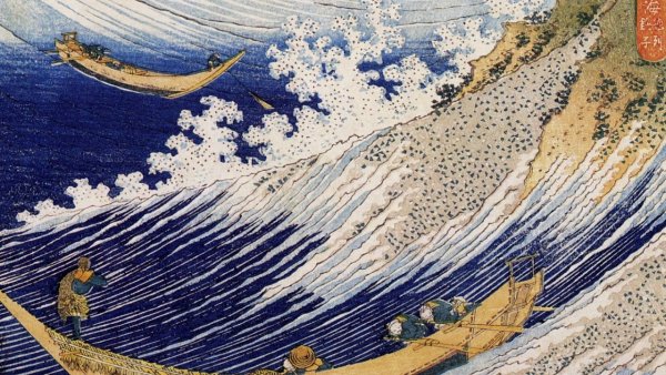 Рисовые поля японская Ксилография